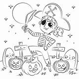 Coloring Pirate Pages Halloween Supercoloring Categories sketch template