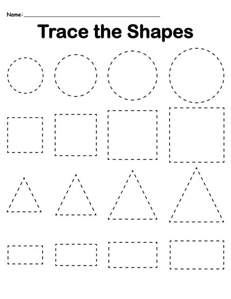 kindergarten shapes worksheets kindergarten