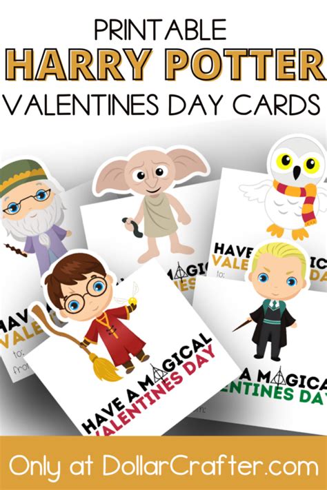 printable harry potter valentines day cards dollar crafter