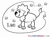 Leo Colouring Sheet Birthday Coloring Happy Pages Title sketch template