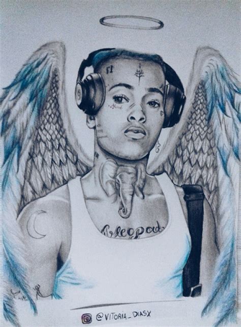 drawing   angel  headphones