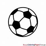Ball Soccer Colouring Printable Coloring Pages Sport Sheet Title sketch template