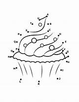 Cupcake Pontos Ligue Woo Dotted Colorear Woojr Colorironline sketch template