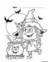 Coloring Pages Witch Pretty Getcolorings Cute sketch template