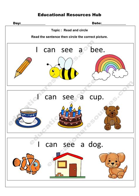 kindergarten worksheet  examples format  examples