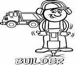 Coloring Pages Professions Bulder sketch template