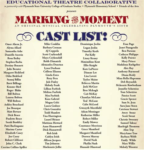 marking  moment cast list educational theatre collaborative