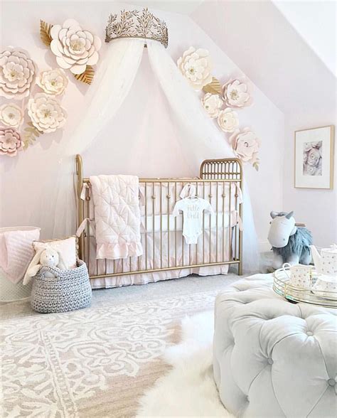 breathtaking credit  atnanlindy nursery baby room baby girl