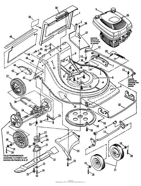 snapper clprv  commercial rear discharge series  parts diagram   deck assembly