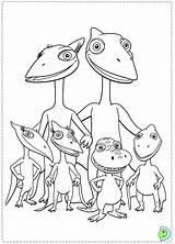 Coloring Dinosaur Train Pages Dinokids Pteranodon Coloring4free Print Color Kids Cartoon Printable Family Close sketch template
