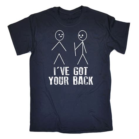 Ive Got Your Back T Shirt Tee Stickmen Nerd Geek Funny Birthday T