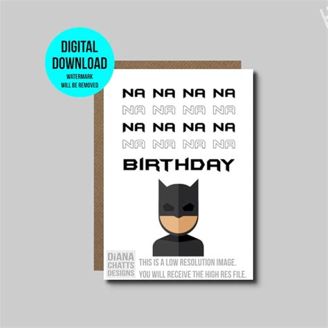 printable batman birthday card etsy