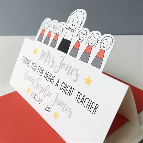 personalised female teacher card   toppers notonthehighstreetcom