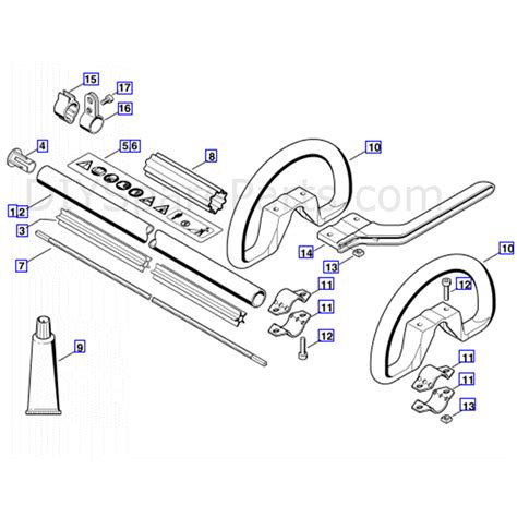 stihl fs  brushcutter fs parts diagram drive tube assembly fs