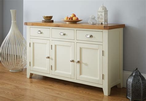country cottage cm cream painted large oak sideboard