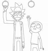 Morty Rick Colorear Coloring Rickorty Disegni sketch template