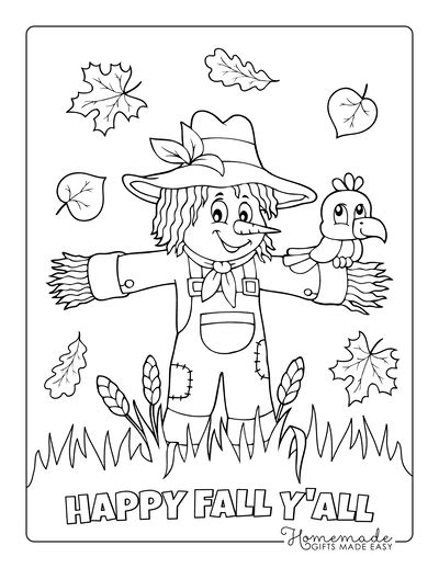 printable autumn fall coloring pages