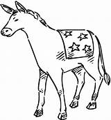 Donkey Democrat Election Supercoloring sketch template