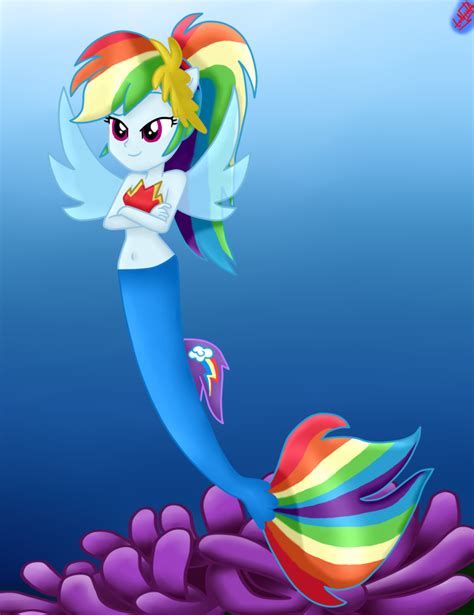 safe artistliniitadash rainbow dash mermaid seapony