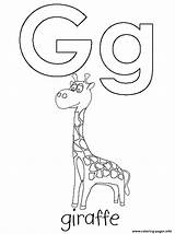 Coloring Giraffe Pages Alphabet Printable Color sketch template