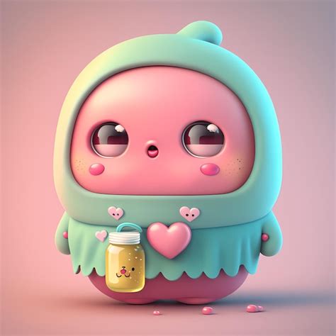 premium photo  kawaii design character adorable  cute illustration