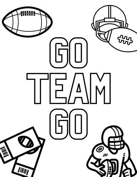 printable football coloring pages  kids