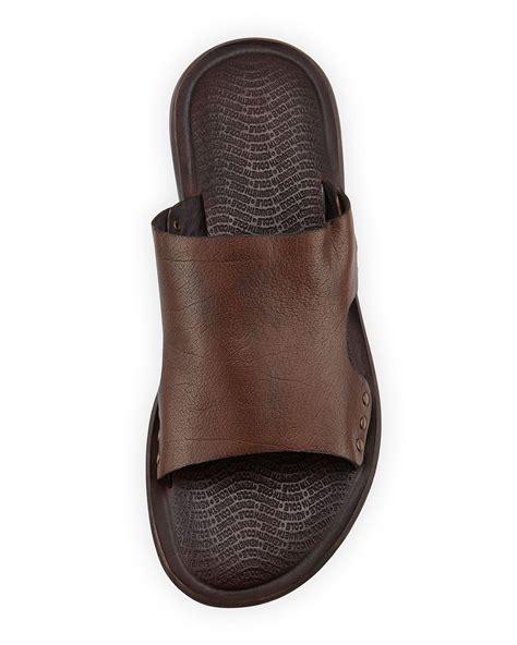 kenneth cole afinity leather  sandal  tan brown  men lyst
