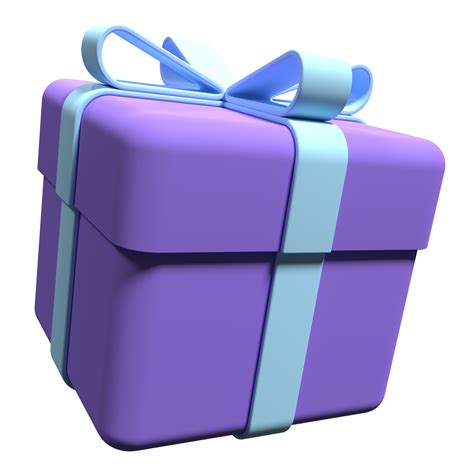 gift box  ribbon isolated  transparent background birthday gift