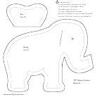 printable elephant softie pattern diycraftshomemade pinterest