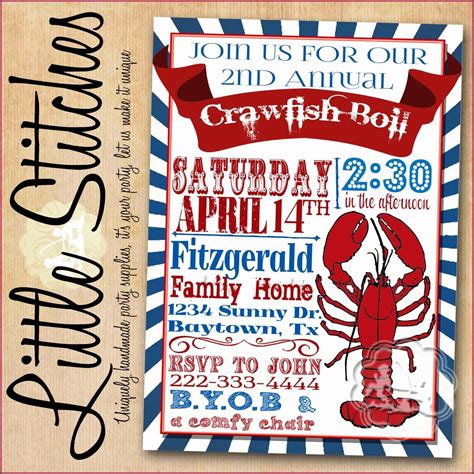 crawfish boil invitation template  invitations resume examples