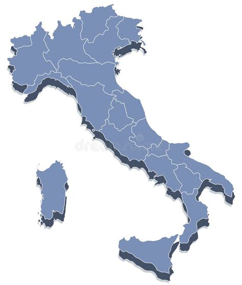 vector kaart van italie vector illustratie illustration  provincies