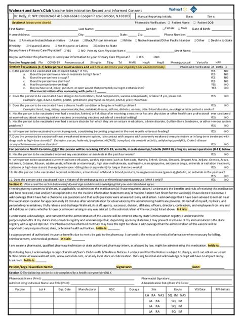 walmart vaccine consent form complete  ease airslate signnow