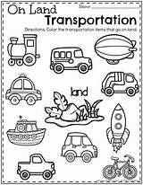 Transportation Worksheets Preschool Land Kindergarten Worksheet Activities Planningplaytime Transport Coloring Printables Pre Air Sorting Water Choose Para Tracing Ingles Crafts sketch template