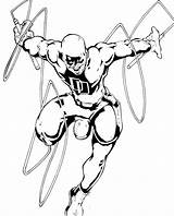 Daredevil Superheroes sketch template