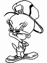 Coloring Tweety Bird Pages Gangster Drawing Cute Cartoon Ghetto Mouse Print Gangsta Drawings Silhouette Outline Printable Mickey Color Ohio State sketch template