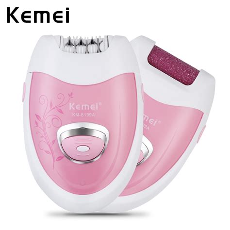 kemei km     electric epilator cordless hair remover rechargeable defeatherer women