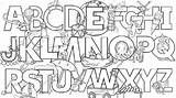 Alfabeto Letters Entire Abecedario Pintarcolorir sketch template