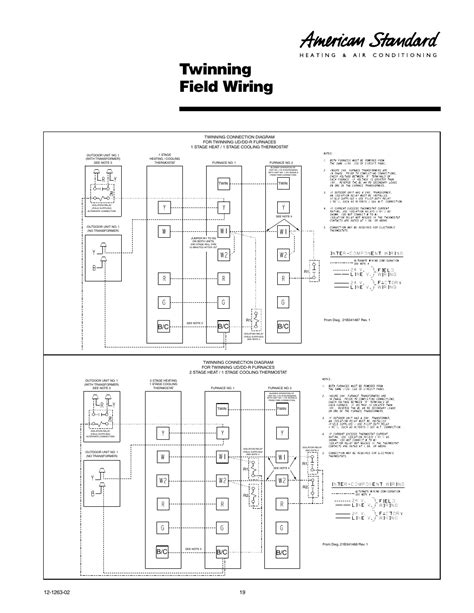 american standard boiler diagram american standard thermostat wiring diagram    wire