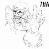 Thanos Gauntlet Perez George sketch template