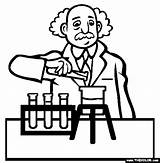 Scientist Coloring Drawing Pages Occupations Cliparts Online Getdrawings sketch template