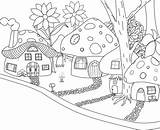 Digi Stamp Mushroom Coloring Pages House Drawing Freebies Beyondthefringecrafts Ca Stamps Kids sketch template