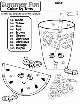 Summer Worksheets School Kindergarten Color Worksheet Tens Math Students Freebie Themed Kids Counting Activities Will Preschool Fun Printable Coloring Printables sketch template