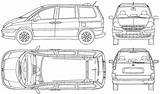 Citroen C8 Blueprints Car Minivan 2006 Blueprint Drawing Drawings Outlines Volkswagen Related Posts sketch template