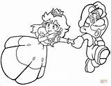 Coloring Mario Daisy Pages Princess Paper Printable sketch template