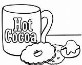 Template Hot Chocolate Mug Printable Coloring sketch template
