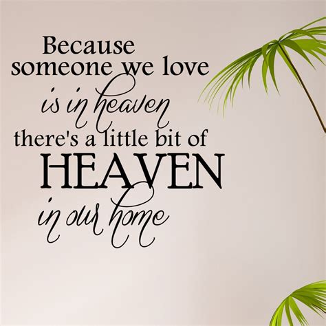 winston porter because someone we love is in heaven wall decal