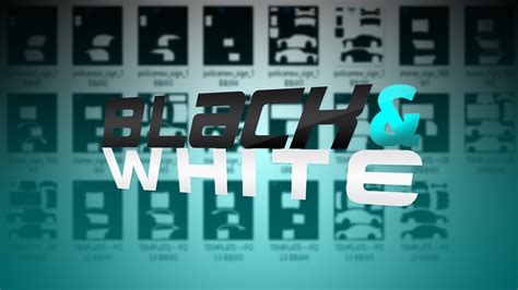 black white template pack  gta  mod