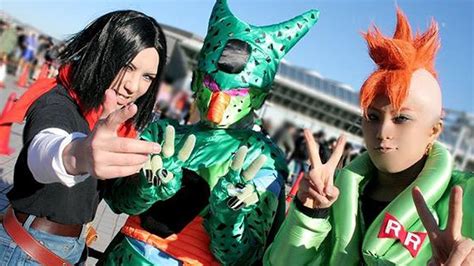 Android 17 18 And Cell Cosplay From Dragonball Z Dragonball Cosplay