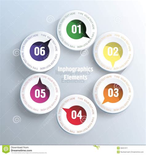 circles  numbers stock vector illustration  modern