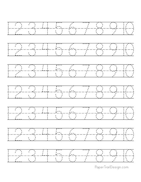 printable tracing worksheet numbers   tracing